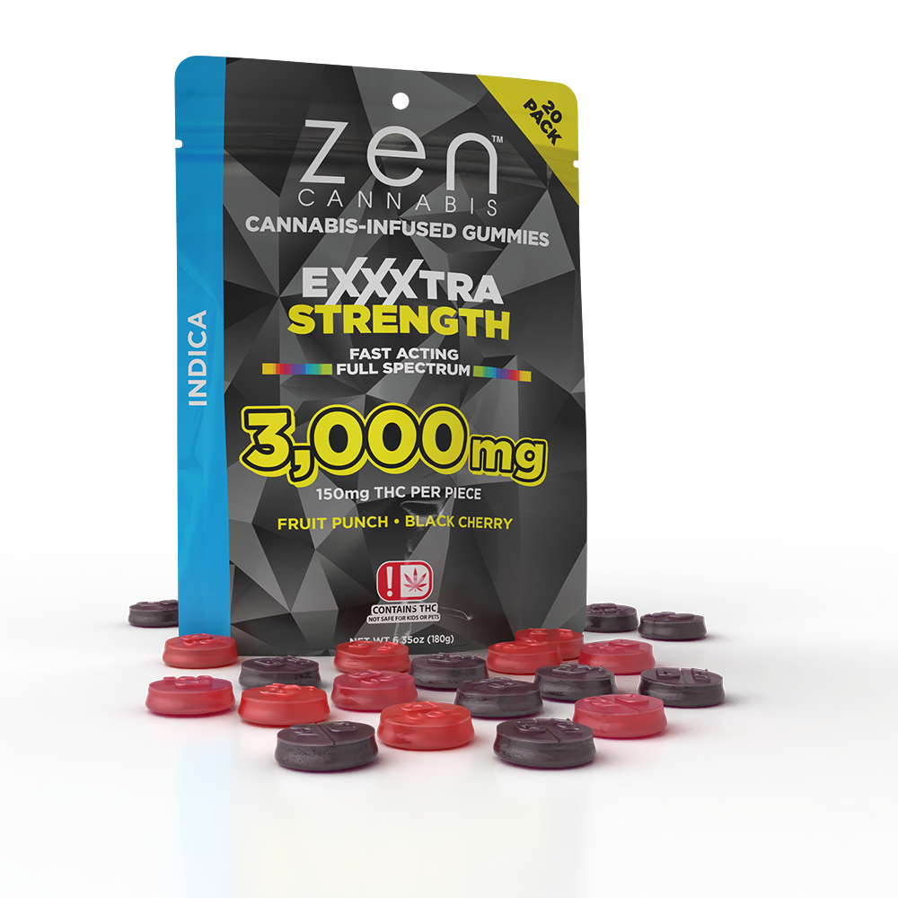 zen gummies indica extra strength 3,000mg gummies 150mg thc per serving zen gummies indica extra strength 3,000mg gummies 150mg thc per serving