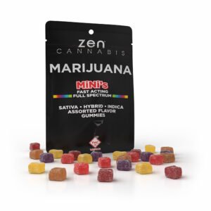 zen gummies assorted flavor 1,000mg thc minis 40mg thc per serving