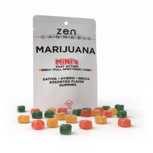zen gummies assorted flavor 500mg thc minis 20mg thc per serving