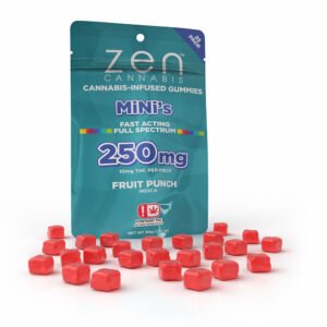 fruit punch indica minis 10mg thc per serving